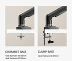 Desktop NB F160 + FP-2 Gas Spring Dual Arm for 17"-27" Monitor Holder + 10"-17" Laptop Support Air Press Mount Stand Load 2-9kg - bys-store-2808647-281648