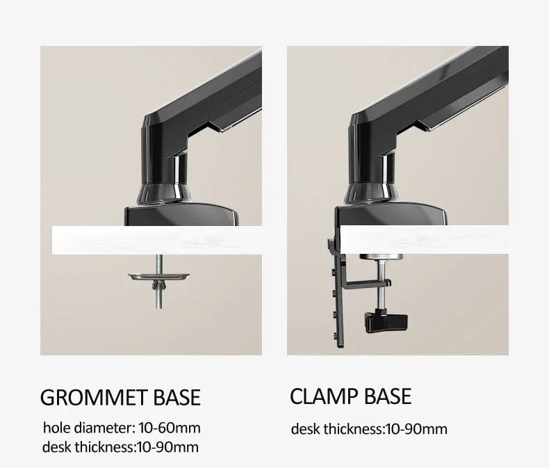 Desktop NB F160 + FP-2 Gas Spring Dual Arm for 17"-27" Monitor Holder + 10"-17" Laptop Support Air Press Mount Stand Load 2-9kg - bys-store-2808647-281648