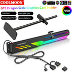 COOLMOON Customized Video Card Stand PC Accessory Kit with ARGB Horizontal GPU Holder Desktop PC Case Cooling DIY Accessories - bys-store-2808647-281648