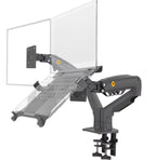 Desktop NB F160 + FP-2 Gas Spring Dual Arm for 17"-27" Monitor Holder + 10"-17" Laptop Support Air Press Mount Stand Load 2-9kg - bys-store-2808647-281648