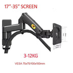 NB F150 Aluminum Gas Spring 3-12kg 100x100 75x75 17'-35' TV Monitor Wall Mount Screen Air Press Wall Bracket Holder Tilt Swivel - bys-store-2808647-281648