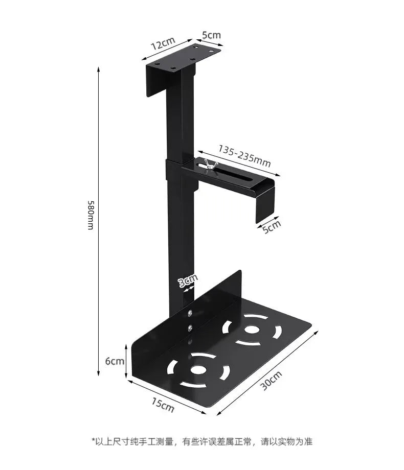 CP-02 30kg Computer CPU Stand Mainframe Hanger Host Box Stand Universal PC Case Holder Under Desk Wall Side width height Adjust - bys-store-2808647-281648